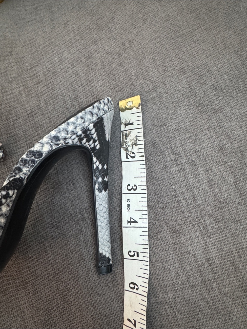 Jennifer Lopez Snake-Print Strappy Stiletto Sandal - Black & White - Picture 6 of 6